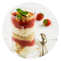 Topfen-Erdbeer-Schichtdessert